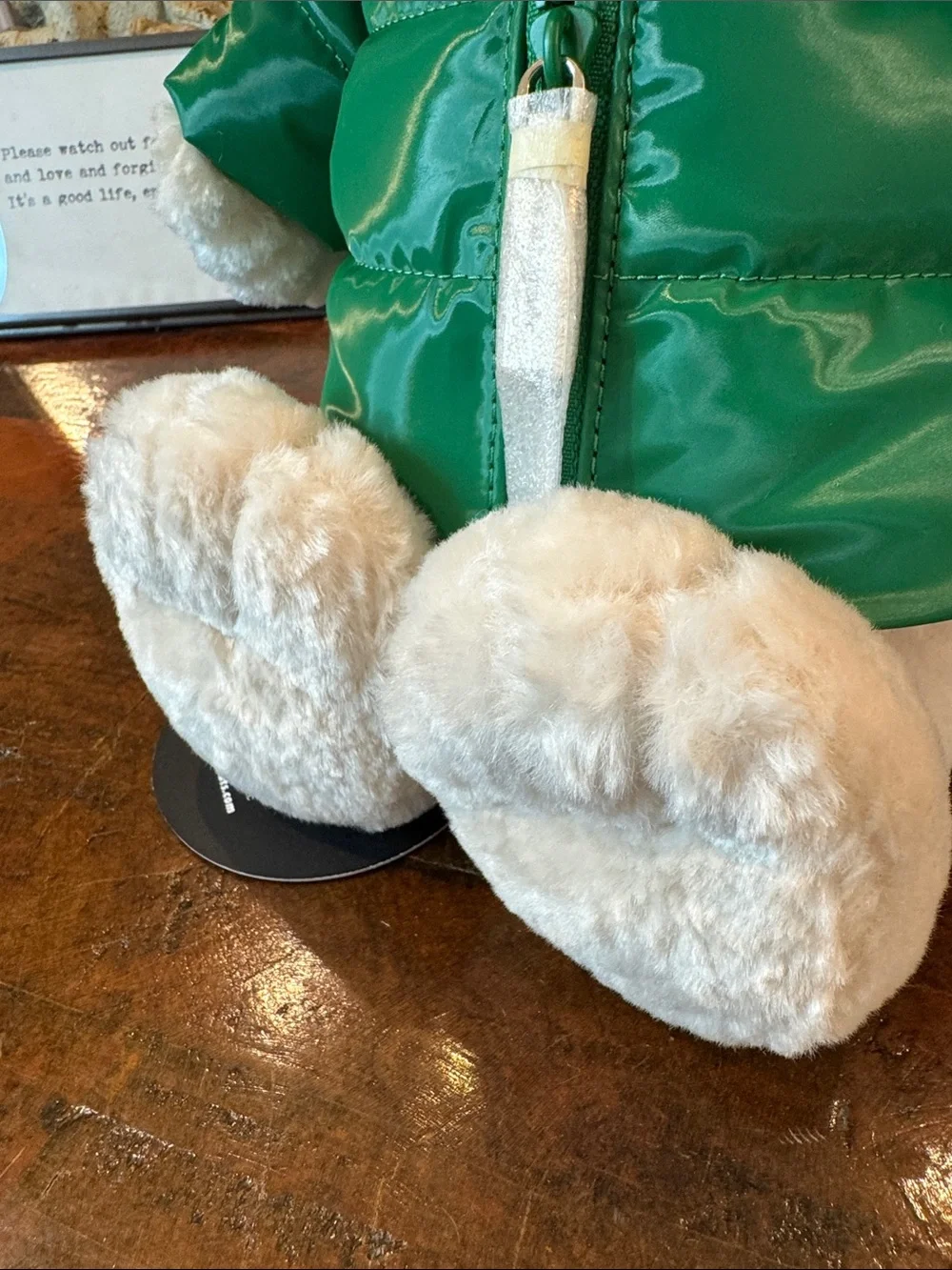 🩵kate spade x Peanuts Novelty Green Crossbody Bag Plush Snoopy in Puffer Jacket